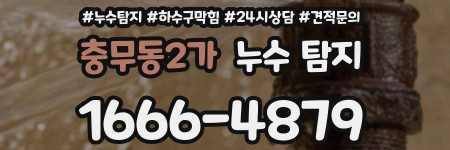 충무동2가 누수 탐지