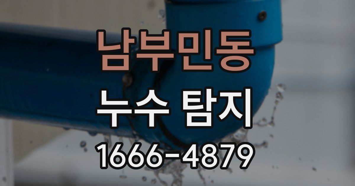 남부민동 누수 탐지