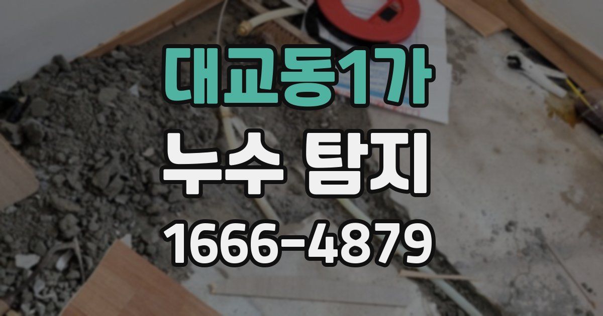 대교동1가 누수 탐지