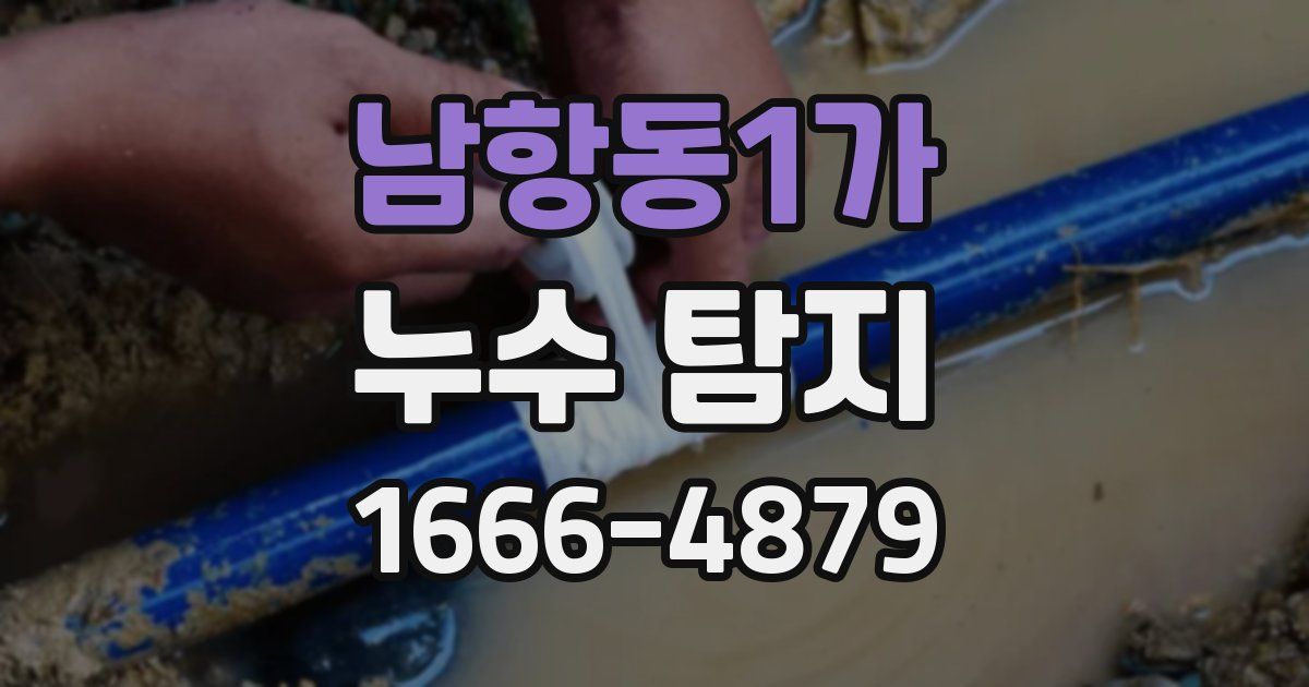 남항동1가 누수 탐지
