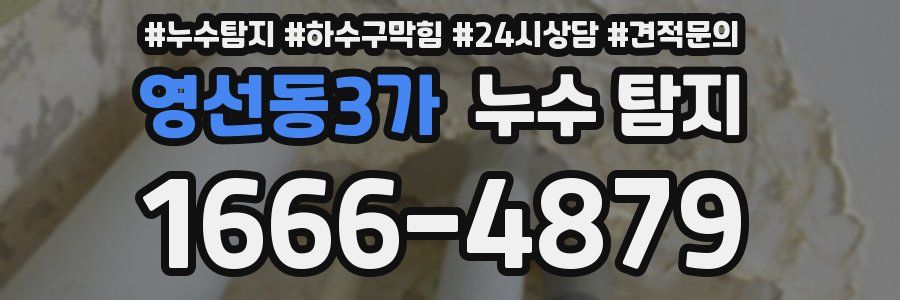 영선동3가 누수 탐지