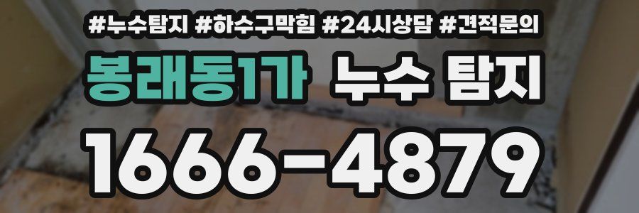봉래동1가 누수 탐지