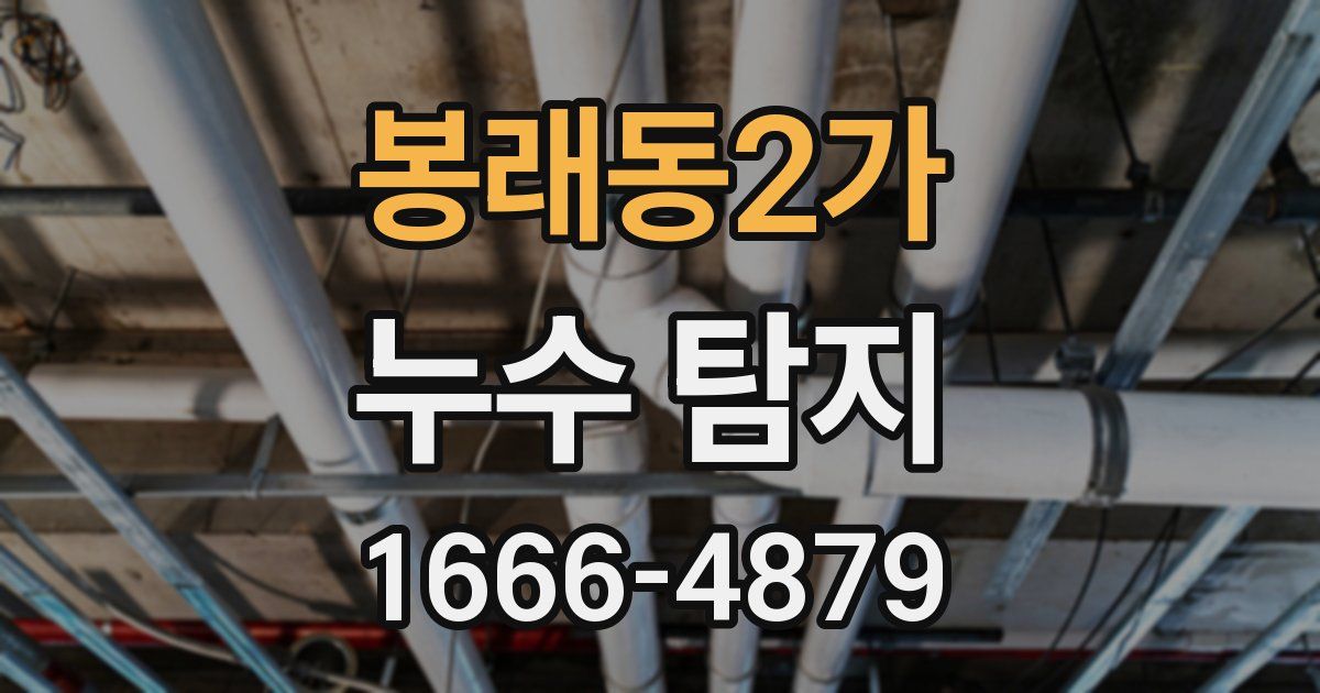 봉래동2가 누수 탐지
