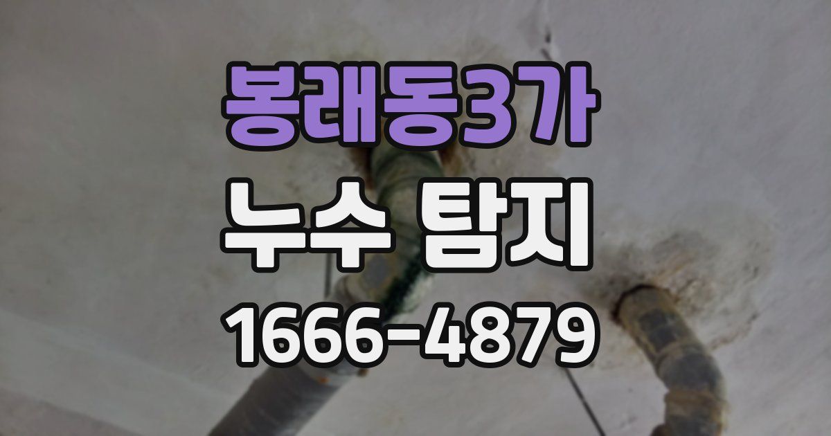 봉래동3가 누수 탐지