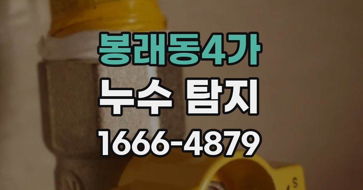 봉래동4가 누수 탐지
