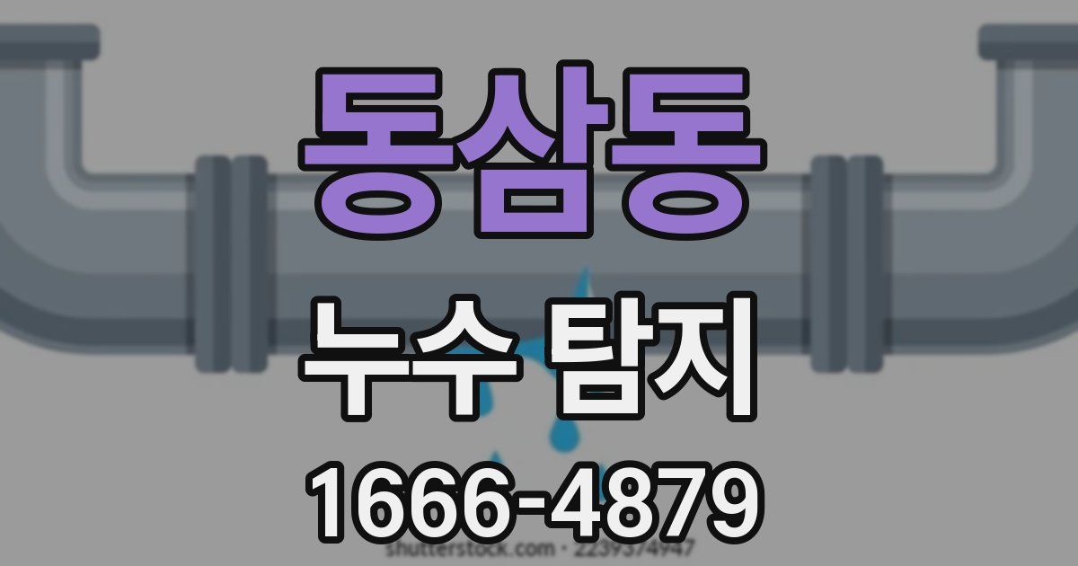 동삼동 누수 탐지