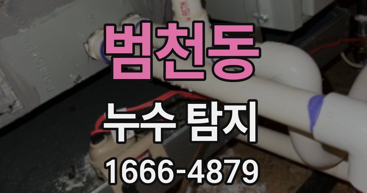 범천동 누수 탐지
