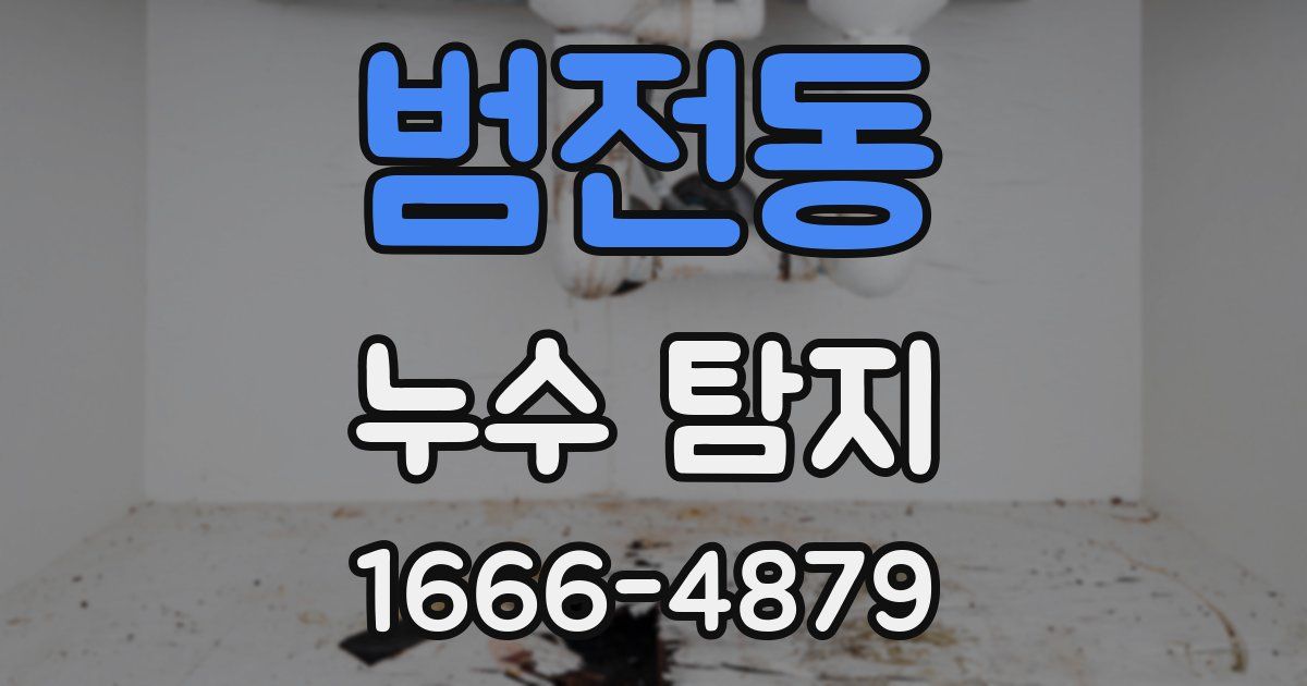 범전동 누수 탐지