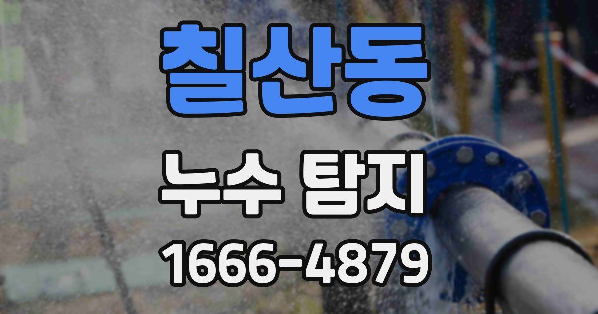 칠산동 누수 탐지