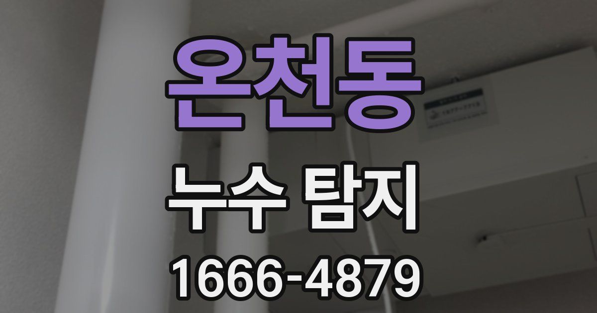 온천동 누수 탐지