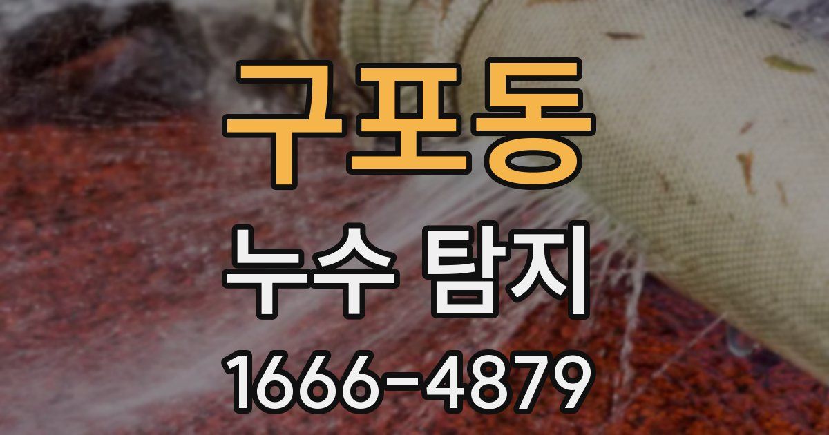 구포동 누수 탐지