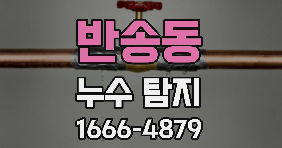 반송동 누수 탐지