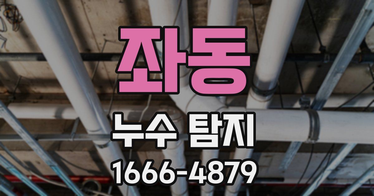 좌동 누수 탐지