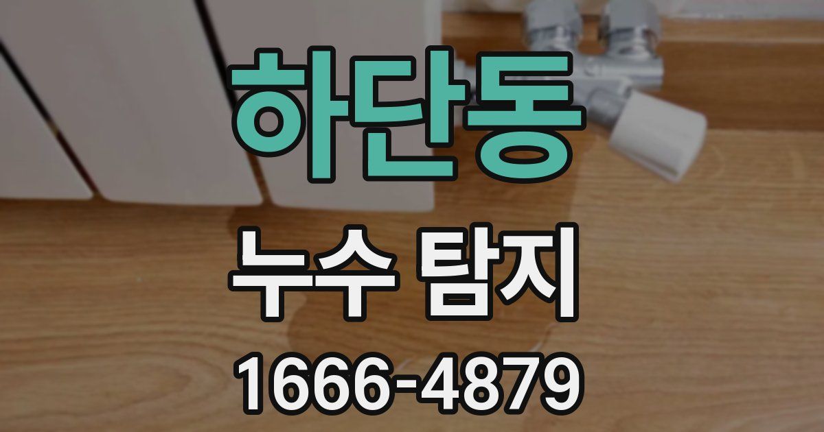 하단동 누수 탐지