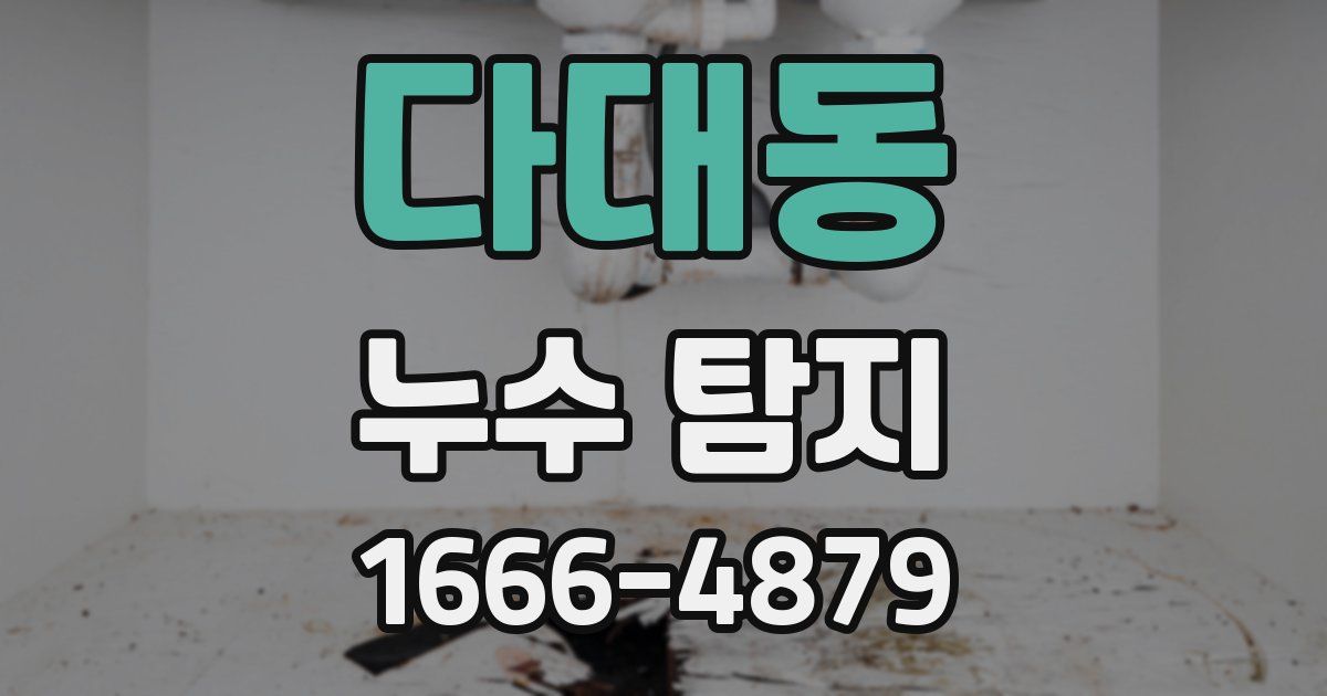 다대동 누수 탐지