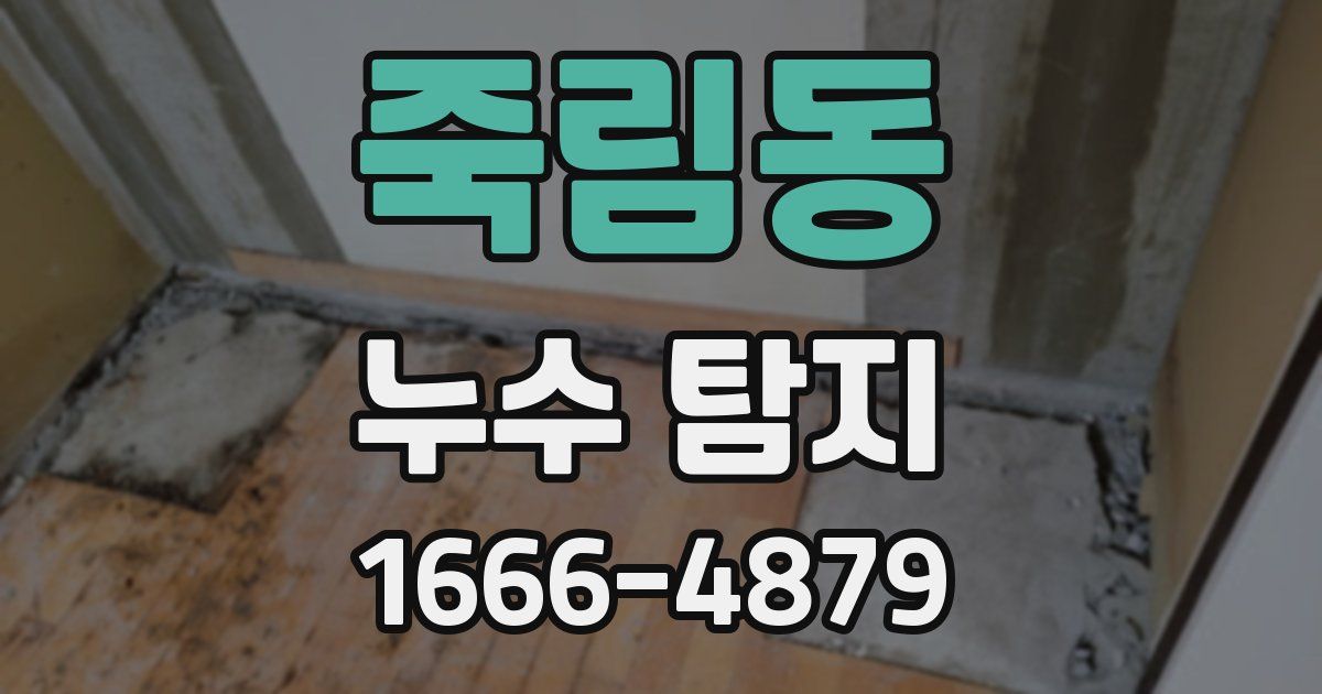 죽림동 누수 탐지
