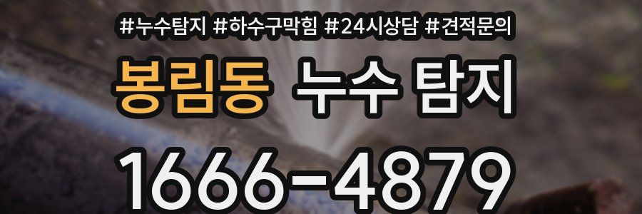 봉림동 누수 탐지