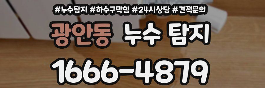 광안동 누수 탐지