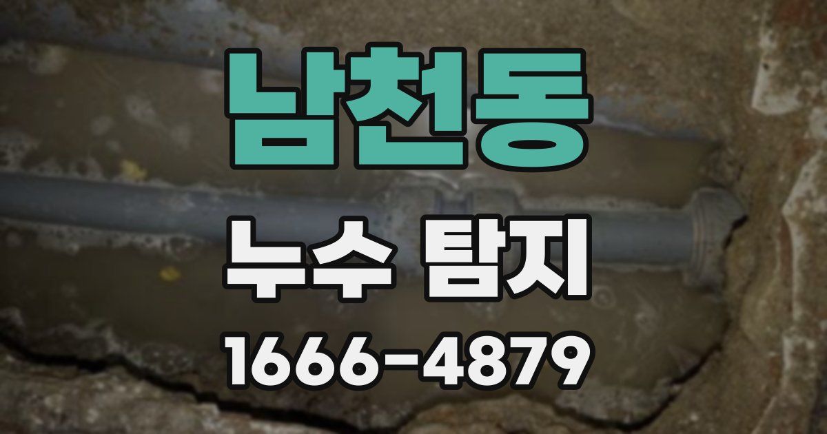 남천동 누수 탐지