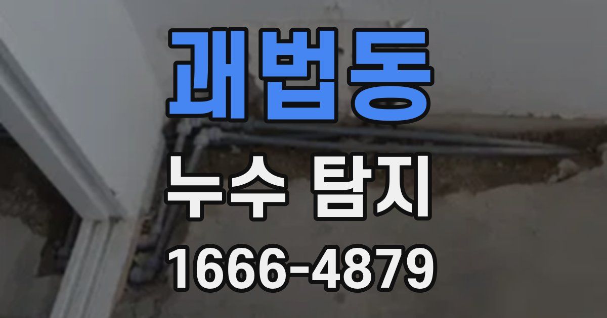괘법동 누수 탐지