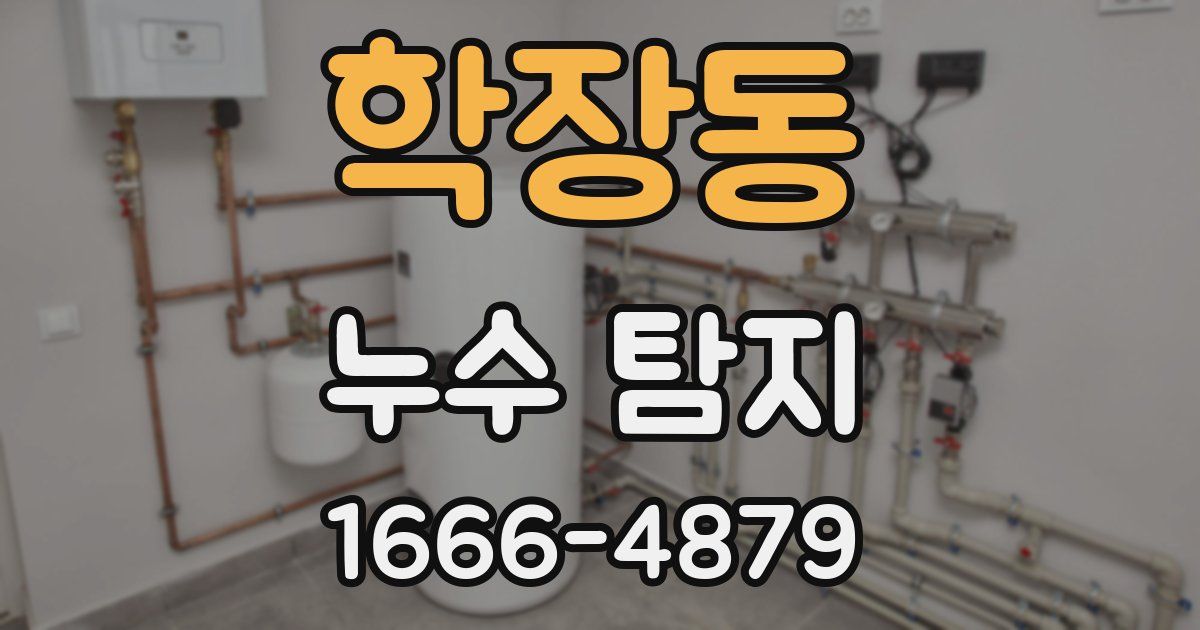 학장동 누수 탐지