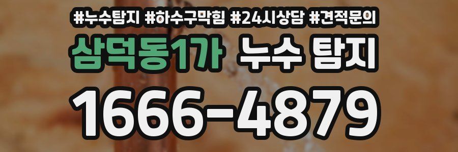 삼덕동1가 누수 탐지