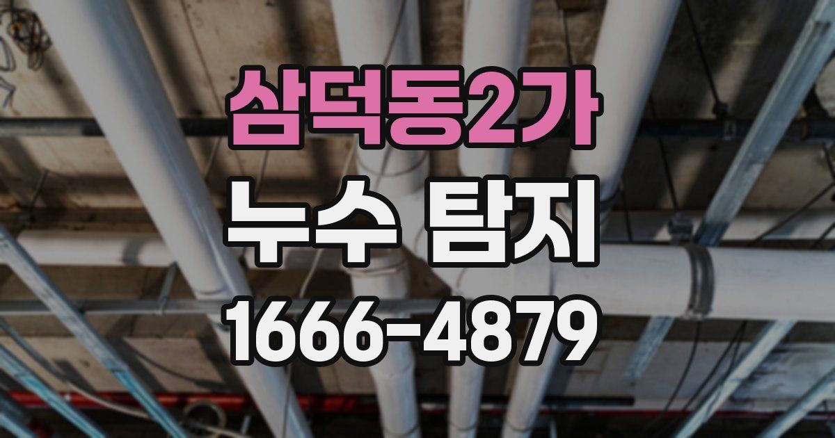 삼덕동2가 누수 탐지