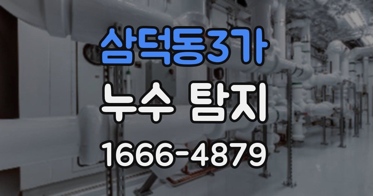 삼덕동3가 누수 탐지
