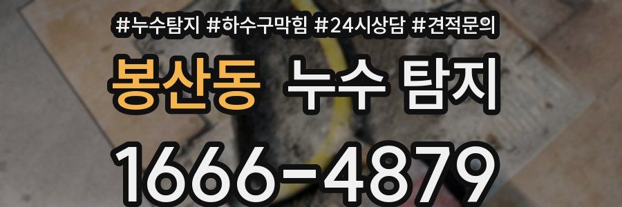봉산동 누수 탐지