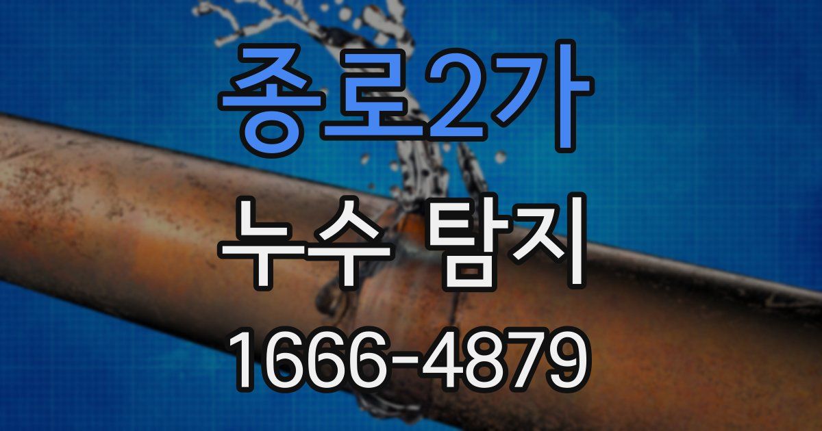 종로2가 누수 탐지