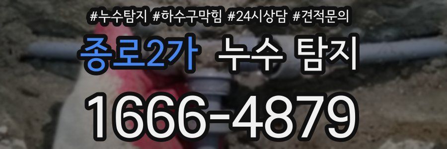 종로2가 누수 탐지