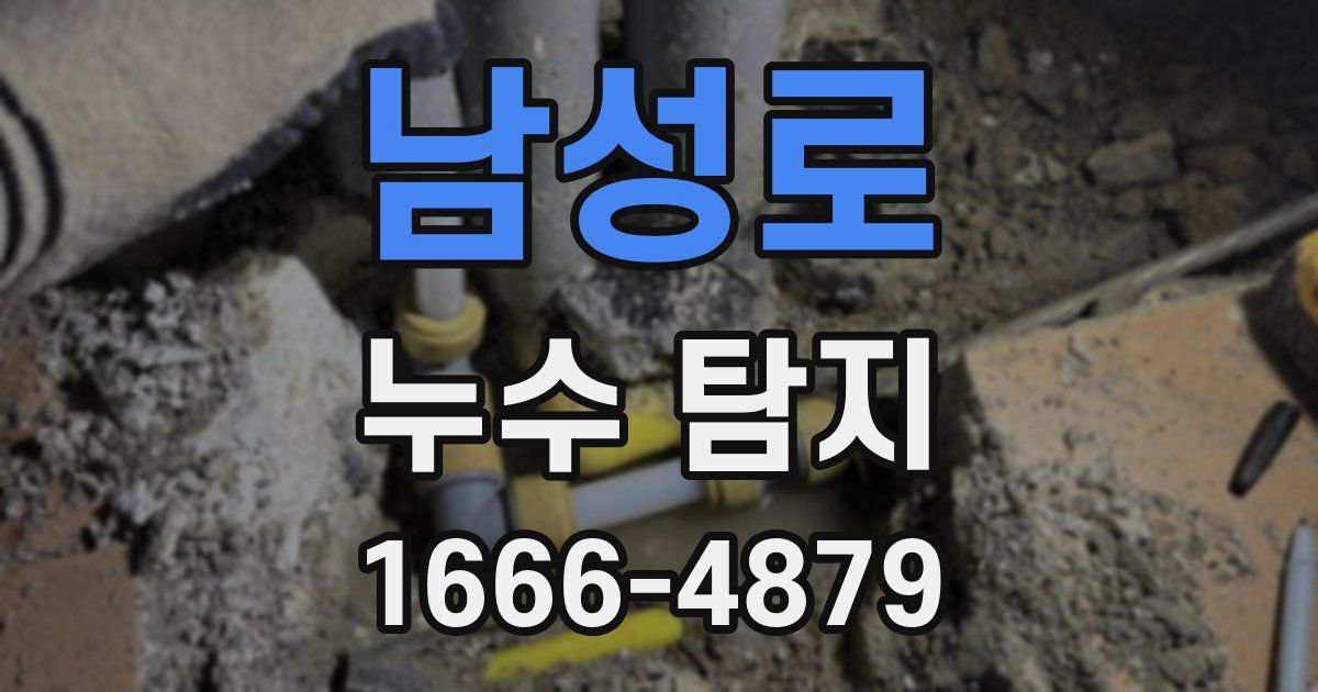 남성로 누수 탐지