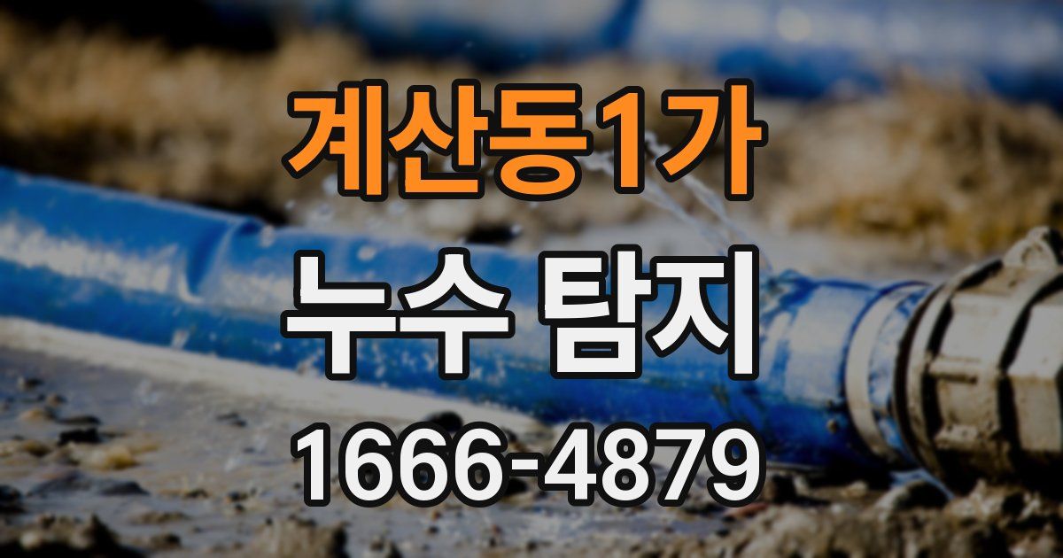 계산동1가 누수 탐지