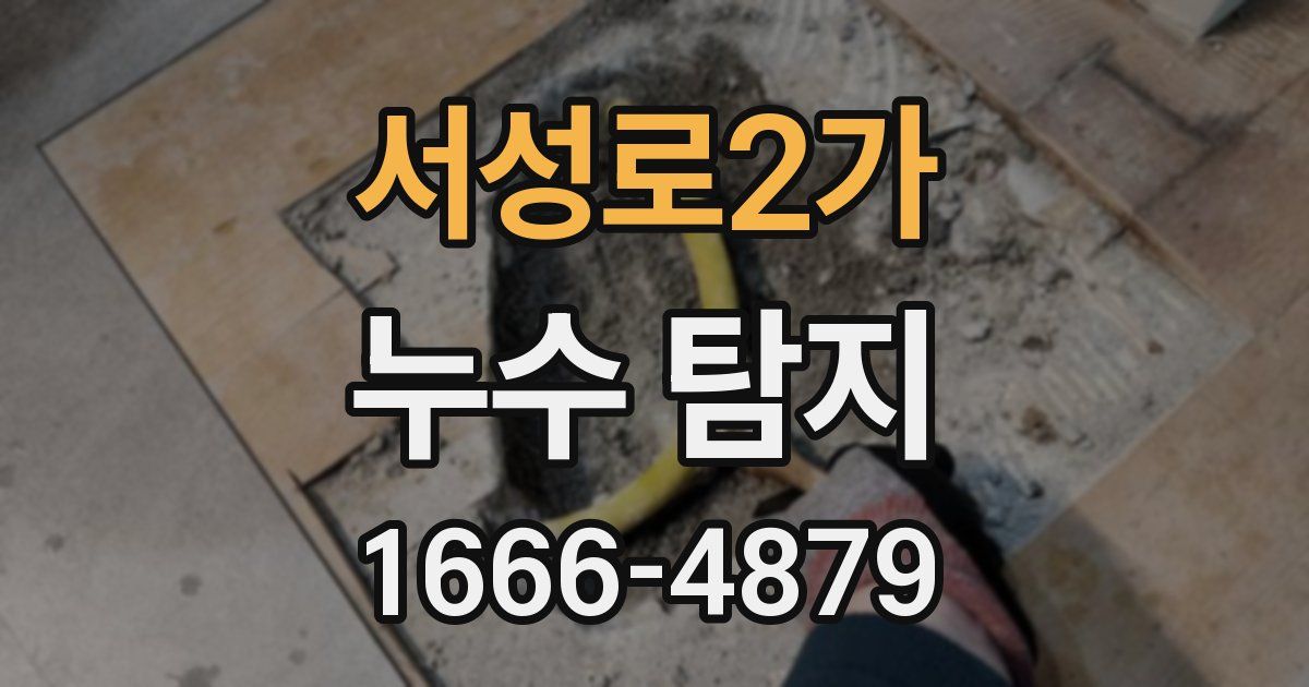 서성로2가 누수 탐지