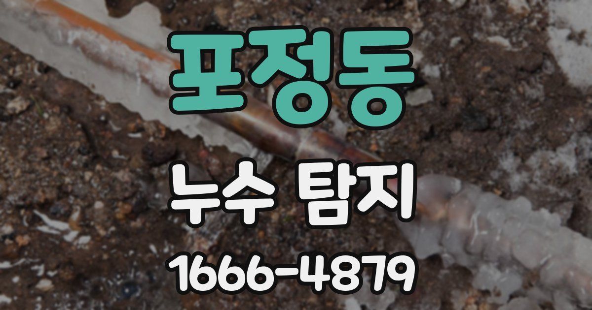 포정동 누수 탐지