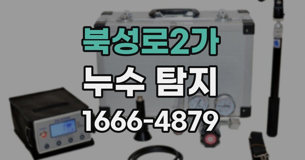 북성로2가 누수 탐지