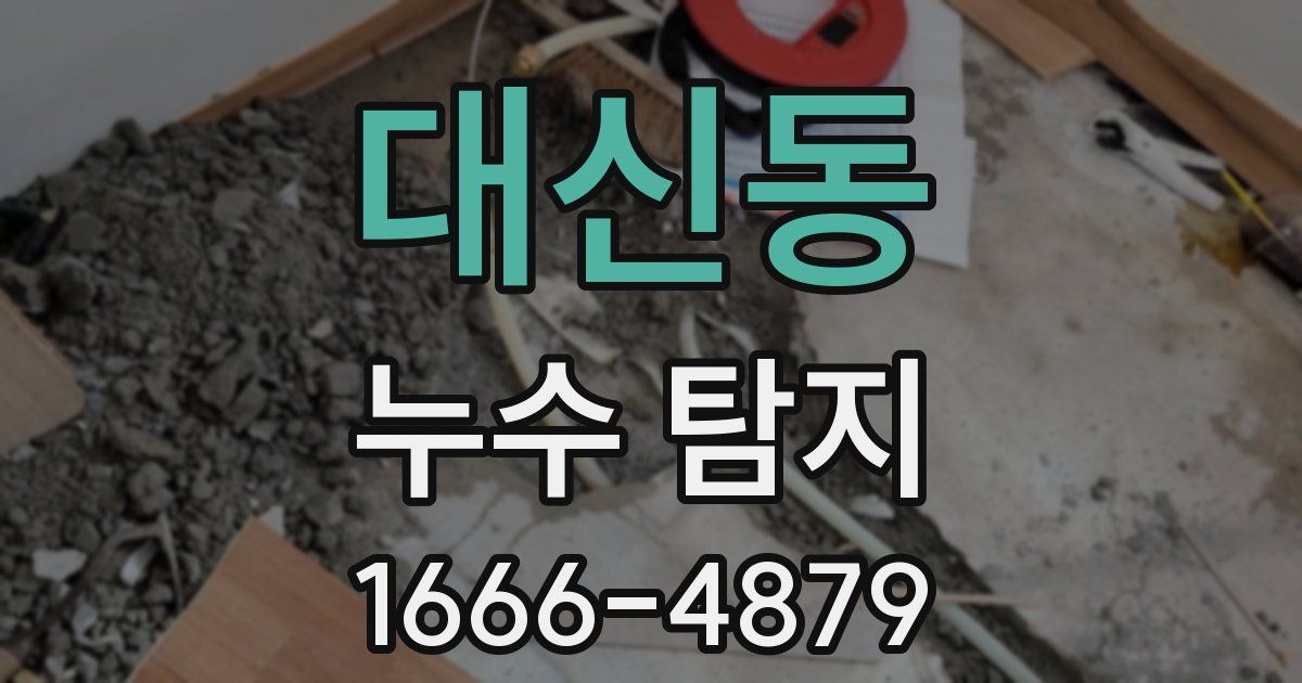 대신동 누수 탐지