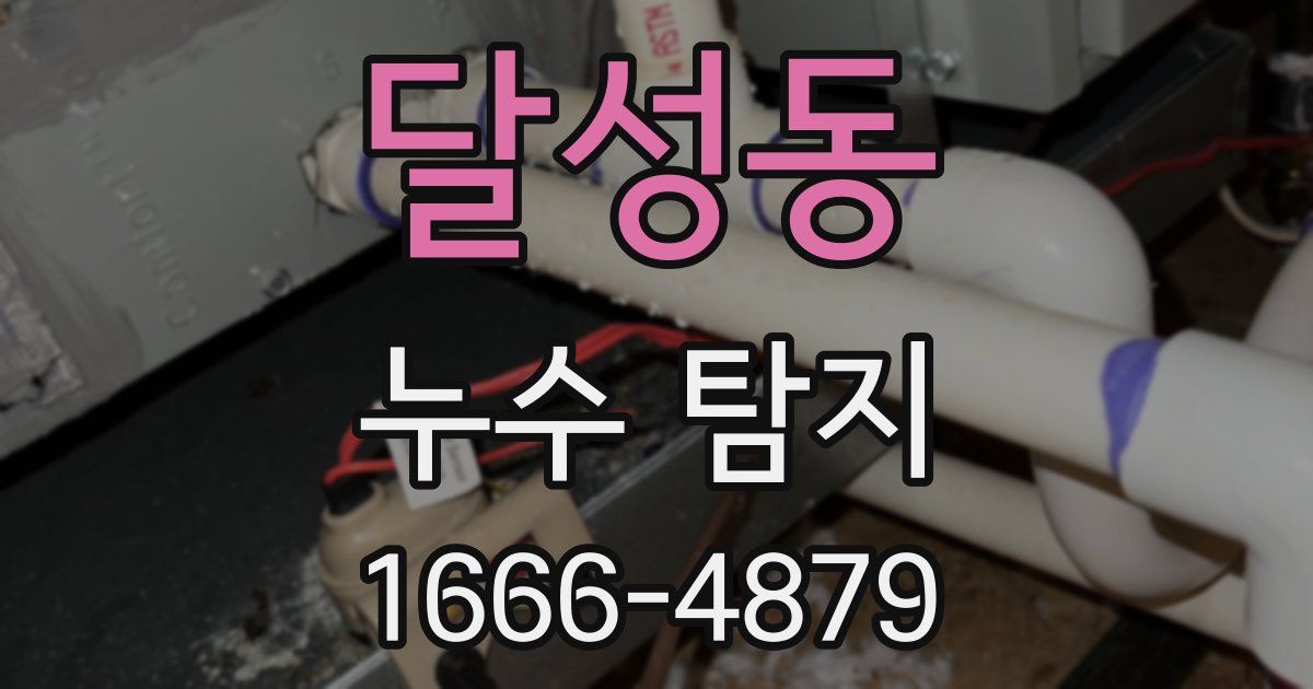 달성동 누수 탐지