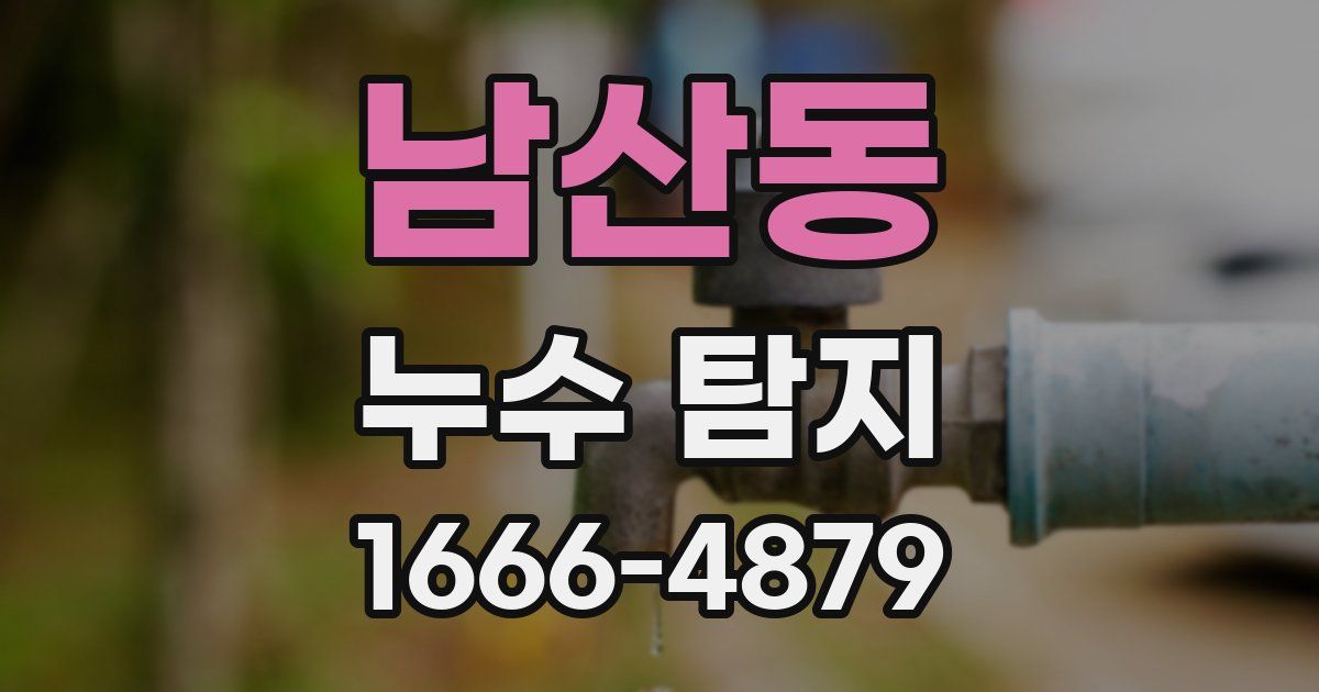 남산동 누수 탐지