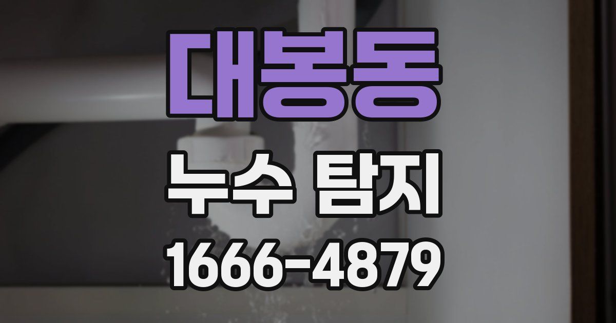 대봉동 누수 탐지