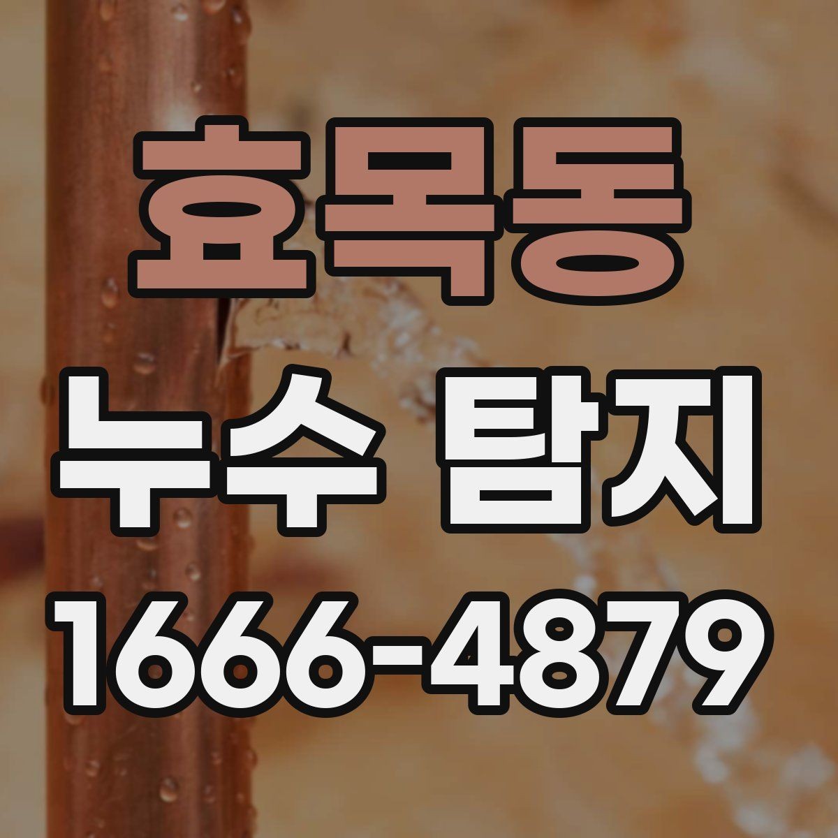 효목동 누수 탐지 후 주변 정리와 복구 과정