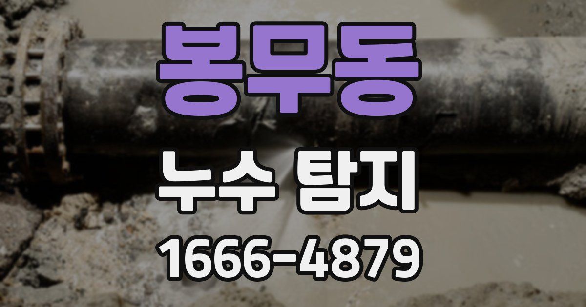 봉무동 누수 탐지