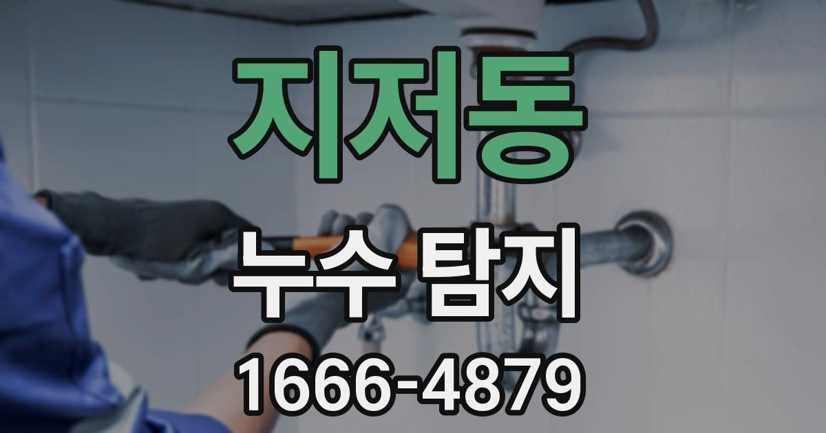 지저동 누수 탐지
