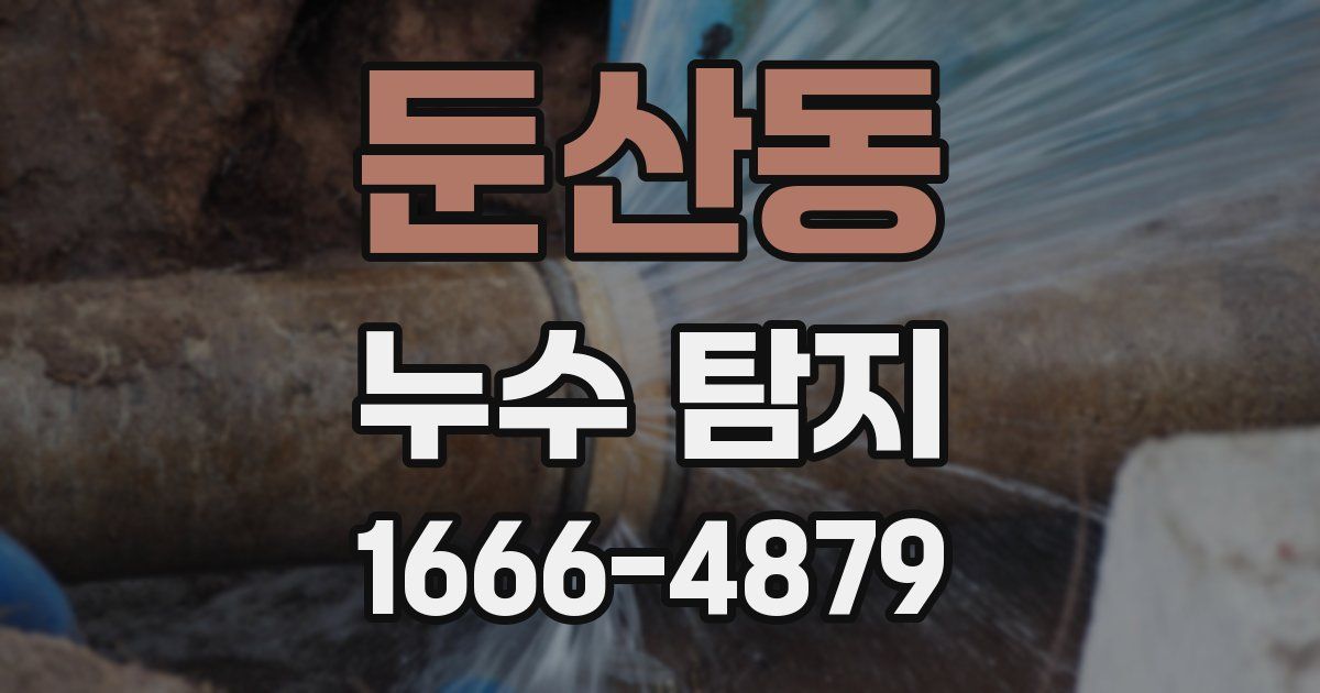 둔산동 누수 탐지