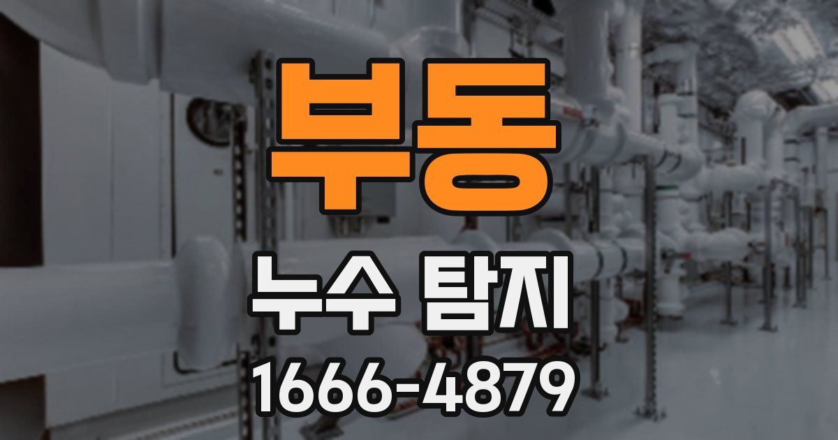 부동 누수 탐지