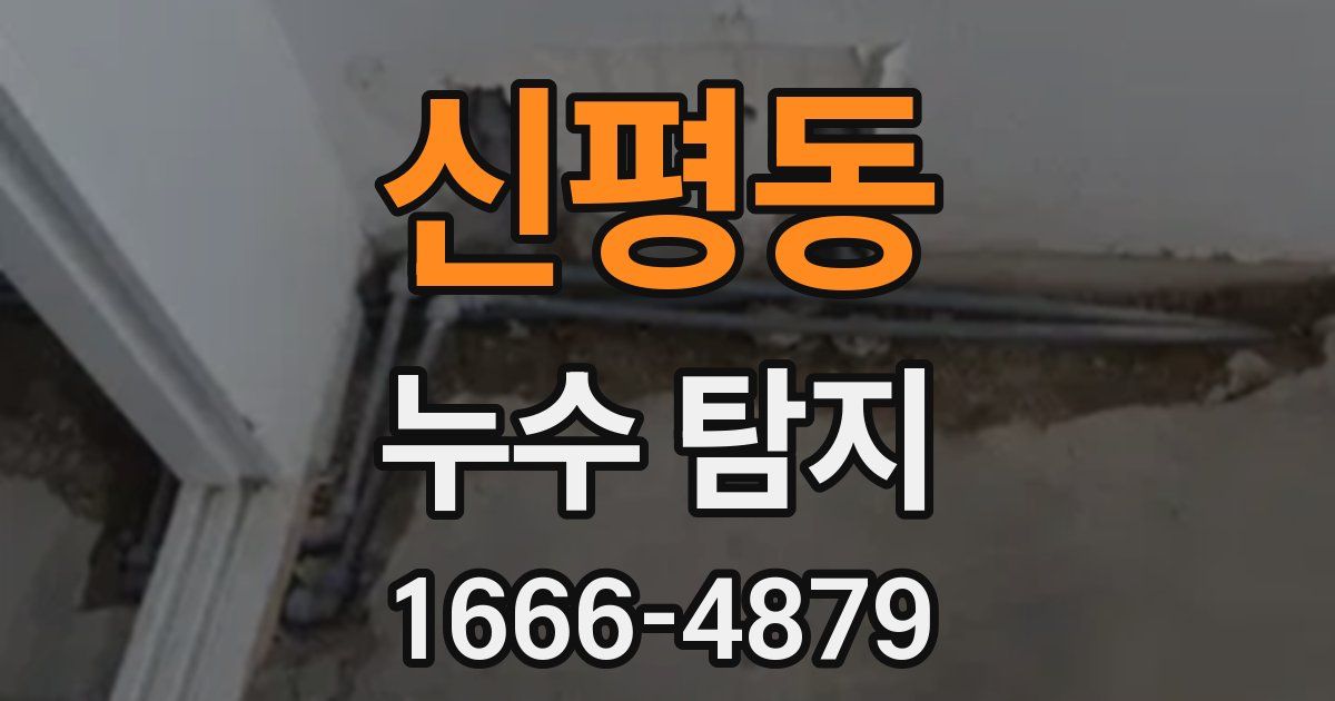 신평동 누수 탐지