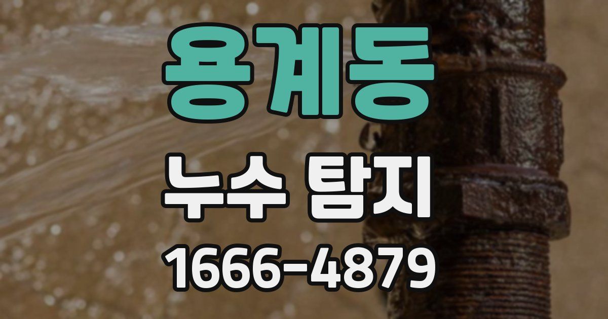 용계동 누수 탐지