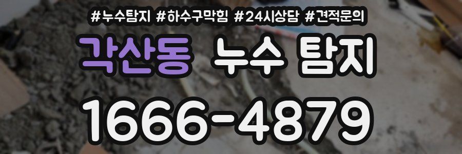 각산동 누수 탐지