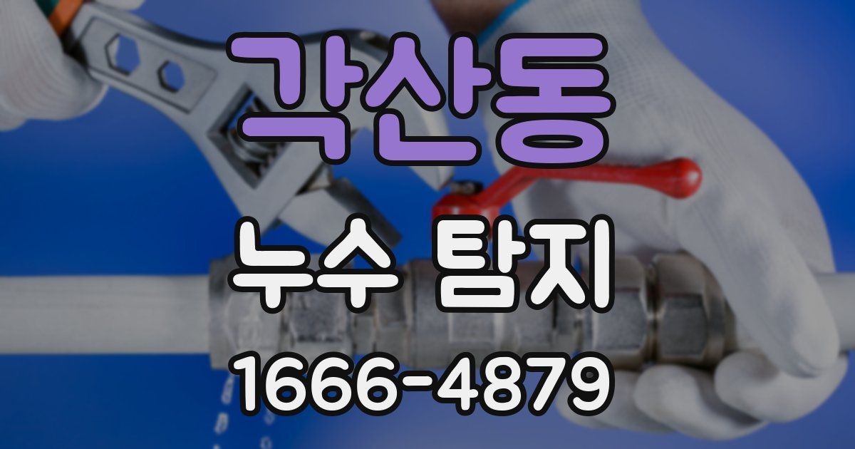 각산동 누수 탐지