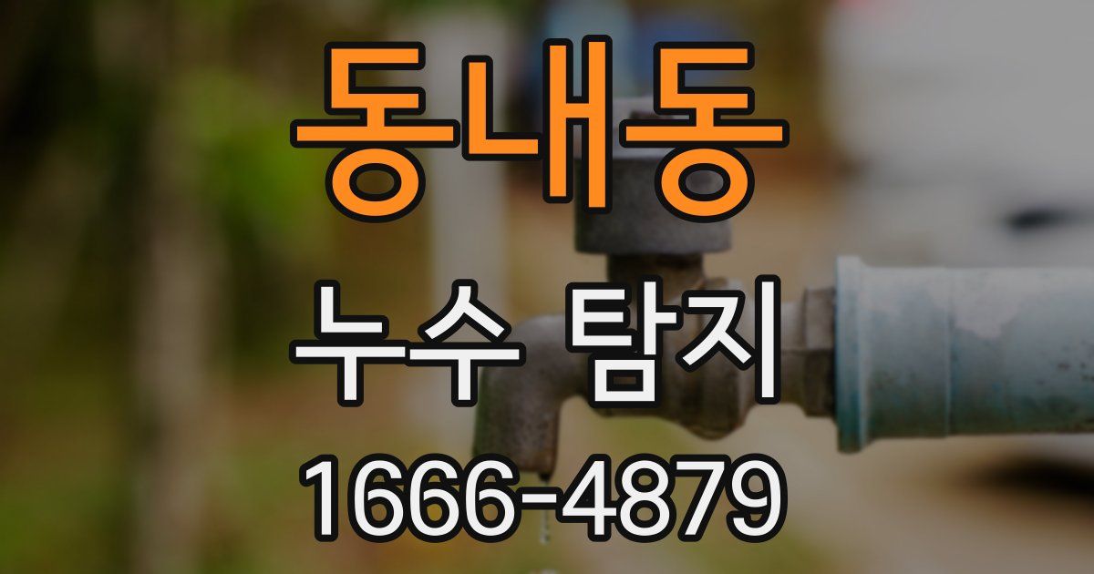동내동 누수 탐지